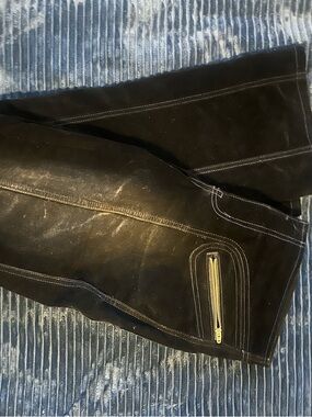 Women’s Black flared leg with Accent Zip Detail